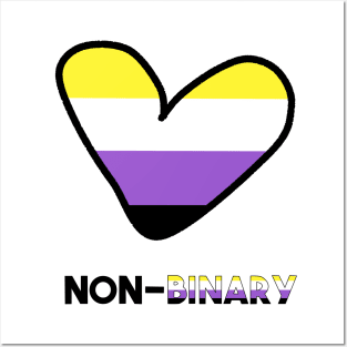 LGBTQ+ Non-Binary Heart- Love Posters and Art